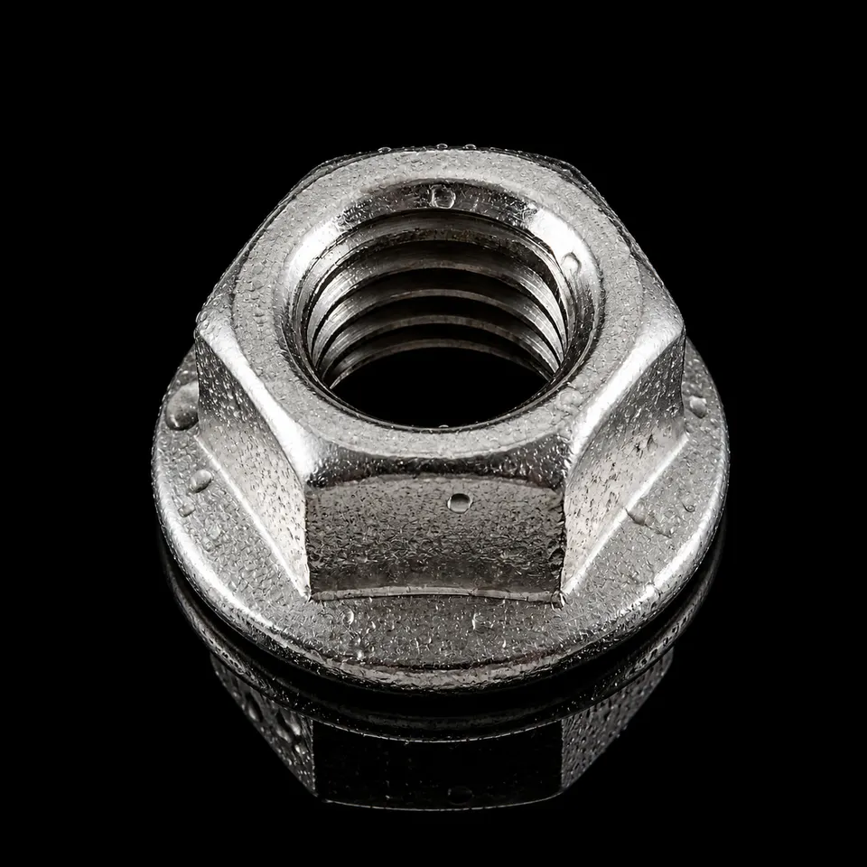 INOX Altıköşe Flanşlı Somun