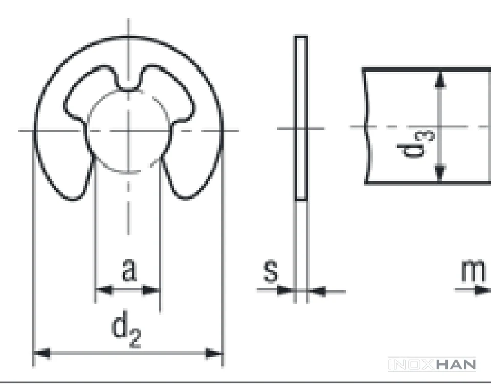 INOX Ay Segman teknik çizimi